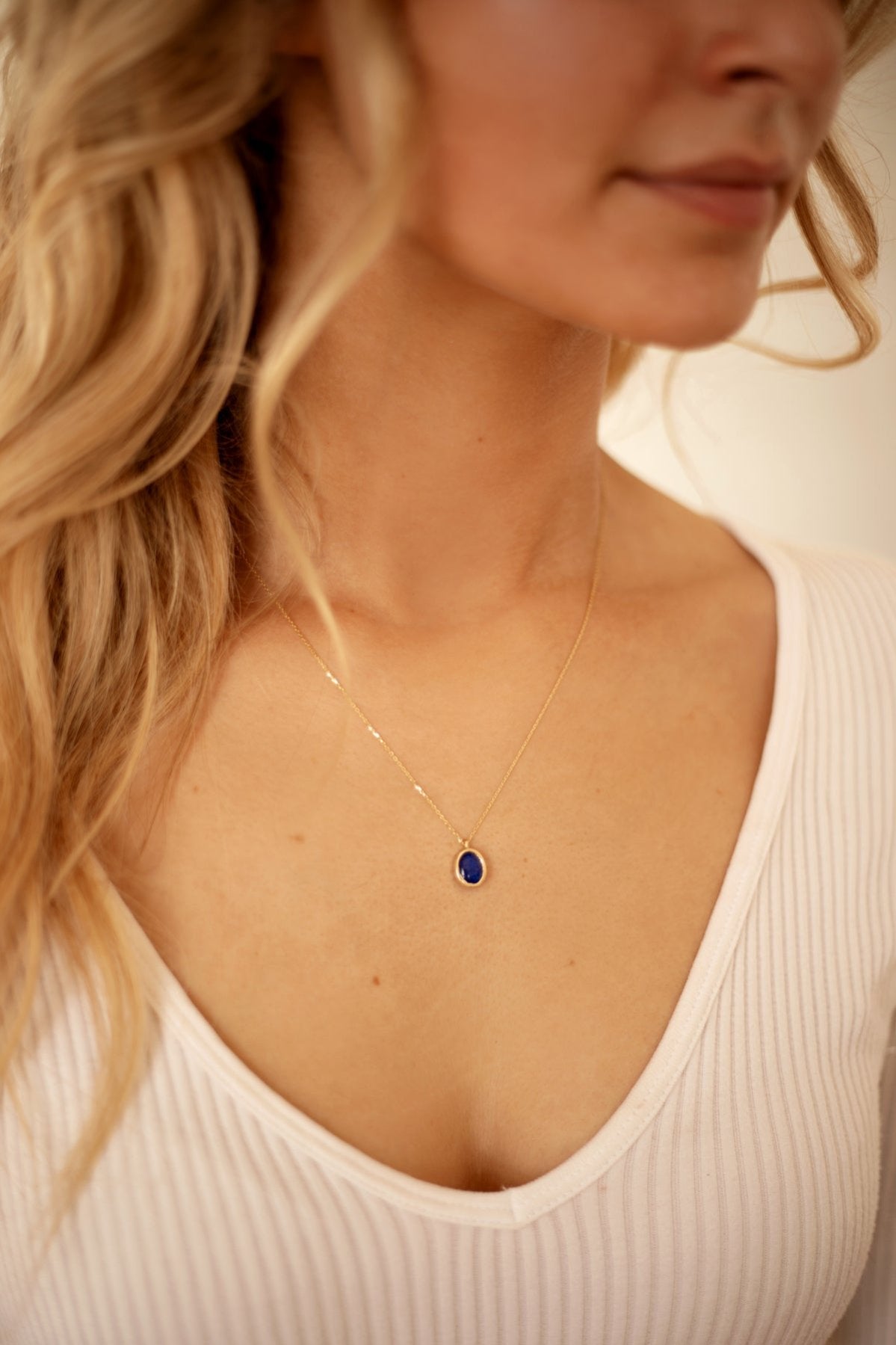 Lapis Lazuli in Solid 10k yellow Gold Pendant