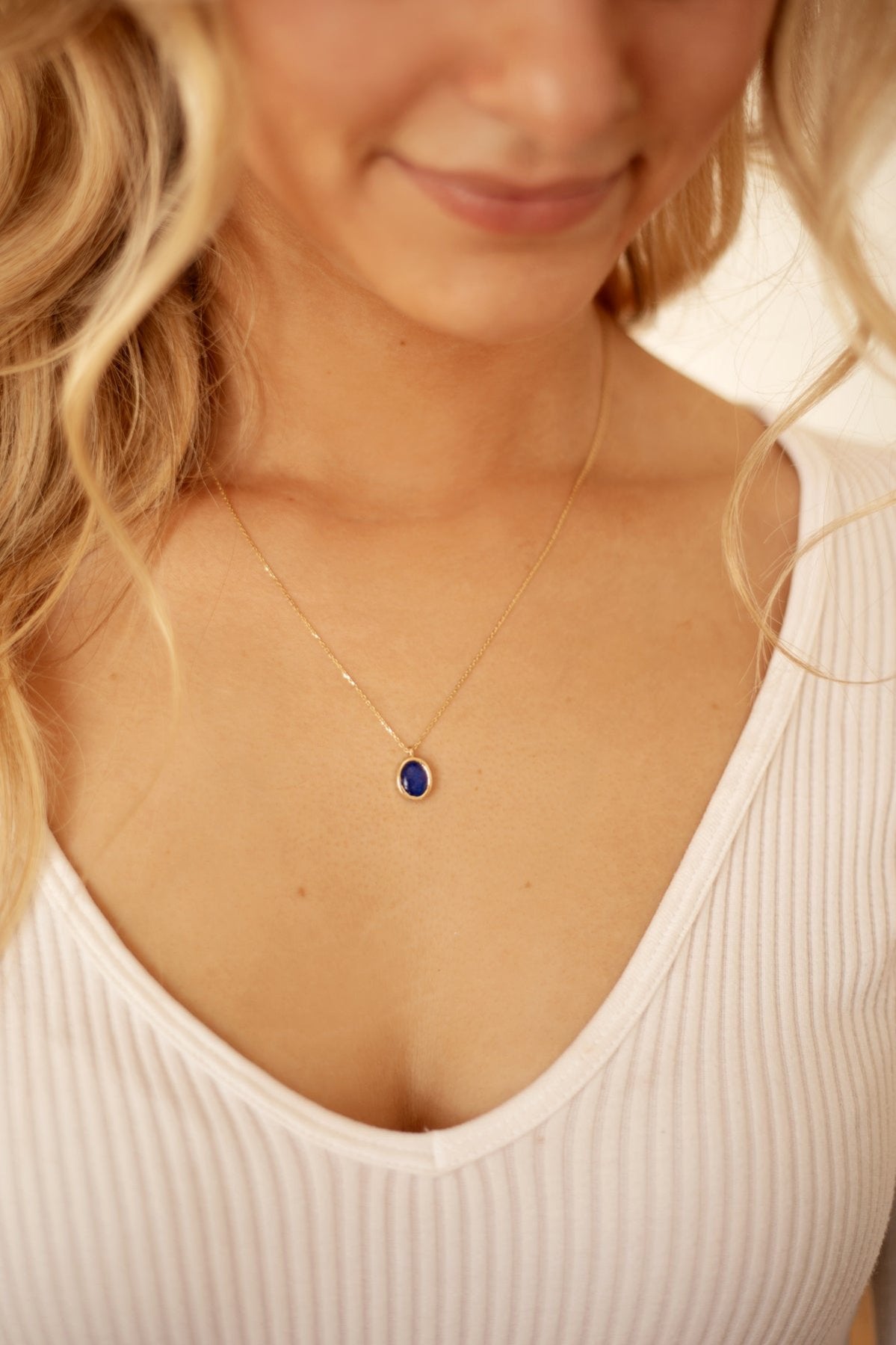 Lapis Lazuli in Solid 10k yellow Gold Pendant