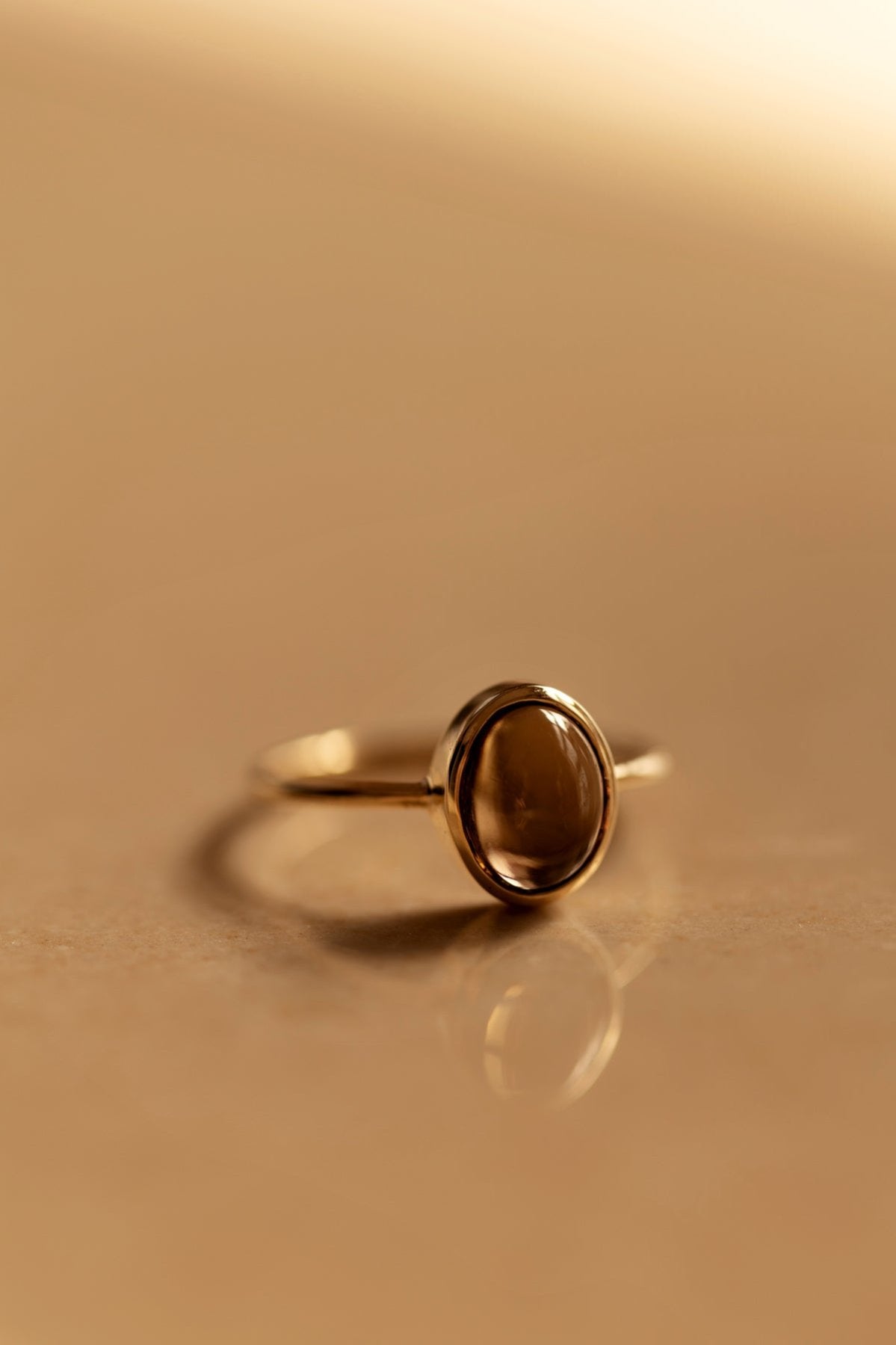 Black Star Sapphire in Solid 10K yellow Gold Ring