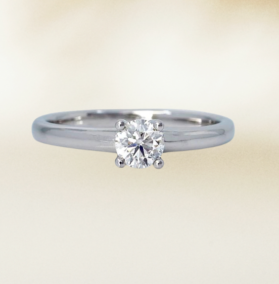 Classic Solitaire Round Diamond Engagement Ring