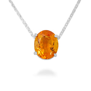 Large Citrine Gallery Necklace