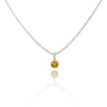 Load image into Gallery viewer, Small Citrine Bezel Necklace
