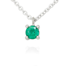 Load image into Gallery viewer, Emerald in White Gold Necklace