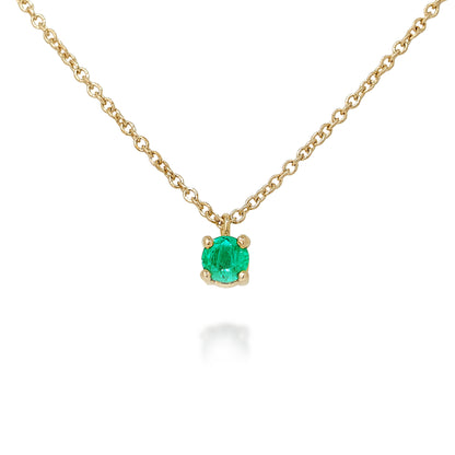 Emerald Yellow Gold Necklace