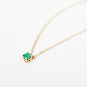 Emerald Yellow Gold Necklace