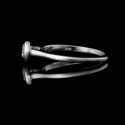 Open style Bezel Set Engagement Ring