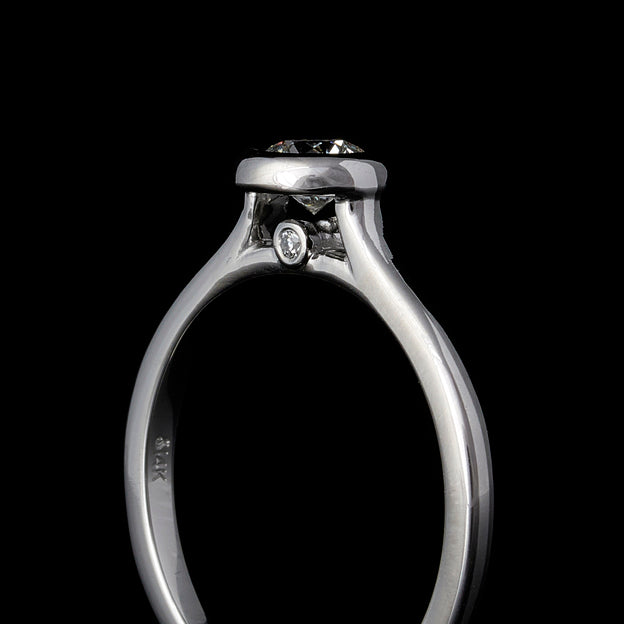 Bezel Set Under Gallery Engagement Ring