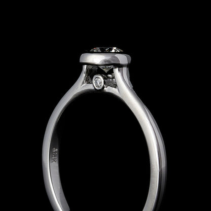 Open style Bezel Set Engagement Ring
