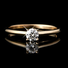 Load image into Gallery viewer, Solitaire Round Diamond Yellow Gold Engagement Ring