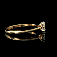 Load image into Gallery viewer, Oval Natural Diamond Yellow Gold Engagement Ring