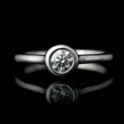 Open style Bezel Set Engagement Ring