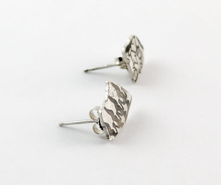 Etched Earring Studs