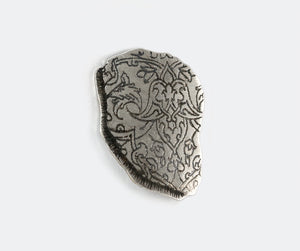 Etched Silver Brooch #001