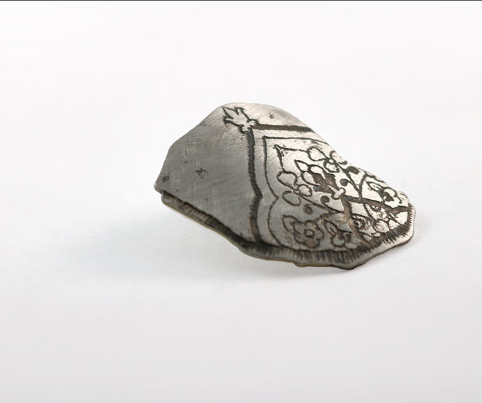 Etched Silver Brooch #003
