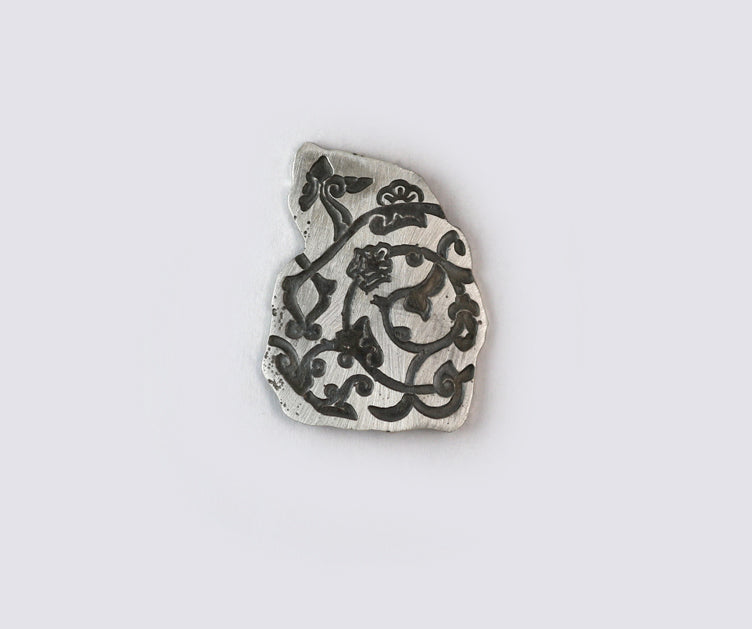 Etched Silver Brooch #004