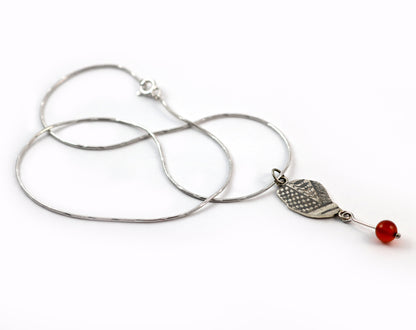 Carnelian Etched Necklace