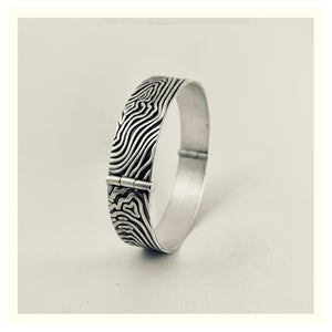 Hinged Silver Bangle