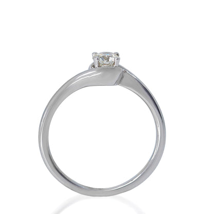 Twisted Solitaire Diamond Engagement Ring