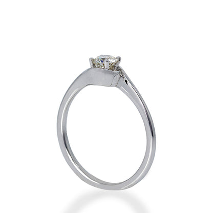 Twisted Solitaire Diamond Engagement Ring