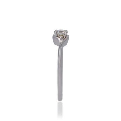 Twisted Solitaire Diamond Engagement Ring