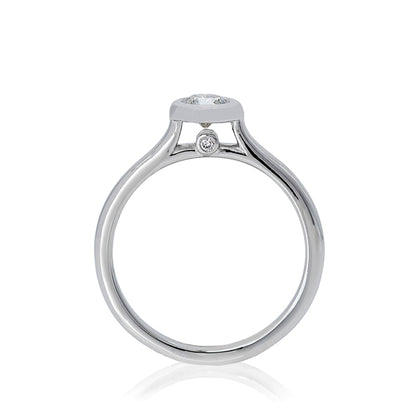 Open style Bezel Set Engagement Ring