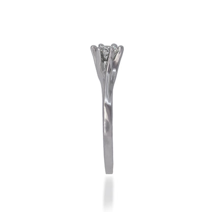 Twisted Six Prongs Natural diamond gold Engagement Ring