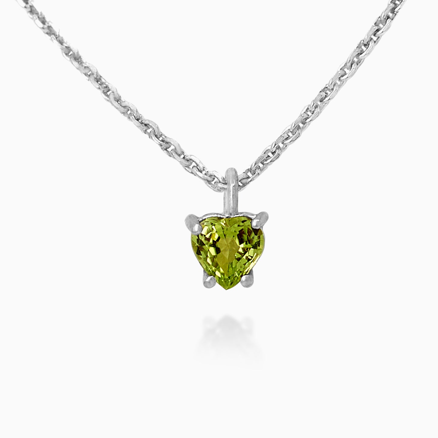 Heart Peridot Necklace