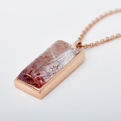 Amethyst Rutile Quartz Necklace