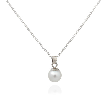 Single White Pearl Necklace