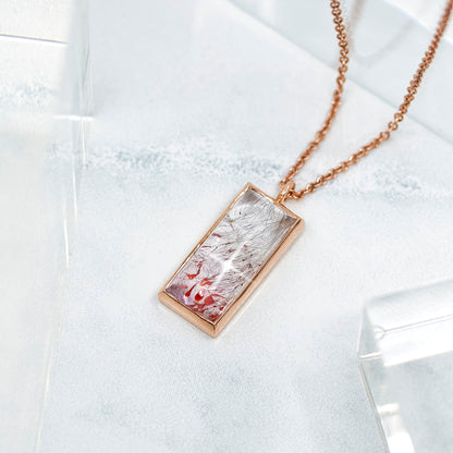 Amethyst Rutile Quartz Necklace
