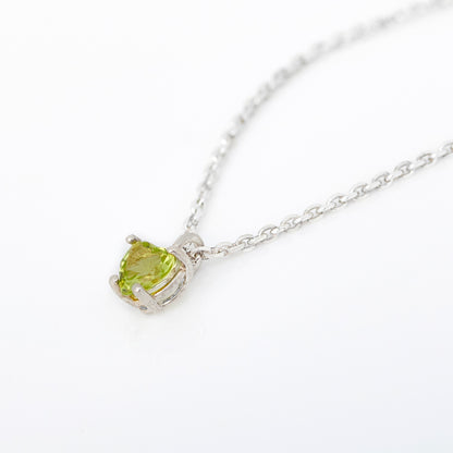 Heart Peridot Necklace