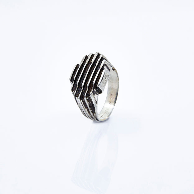 Rough Silver Ring #001