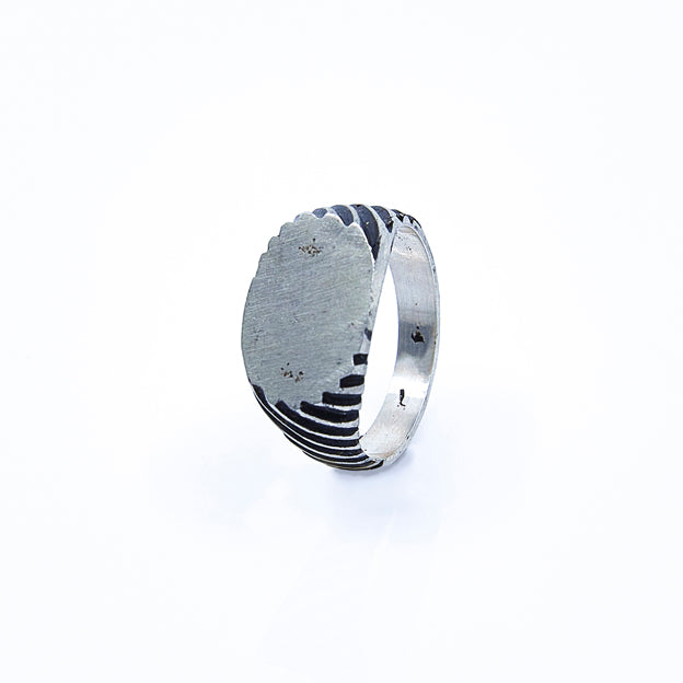 Rough Silver Ring #004