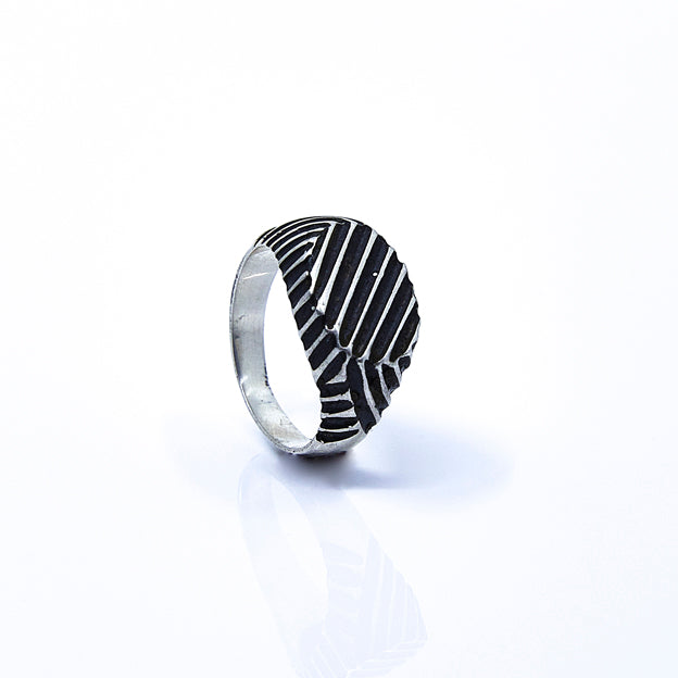 Rough Silver Ring #005